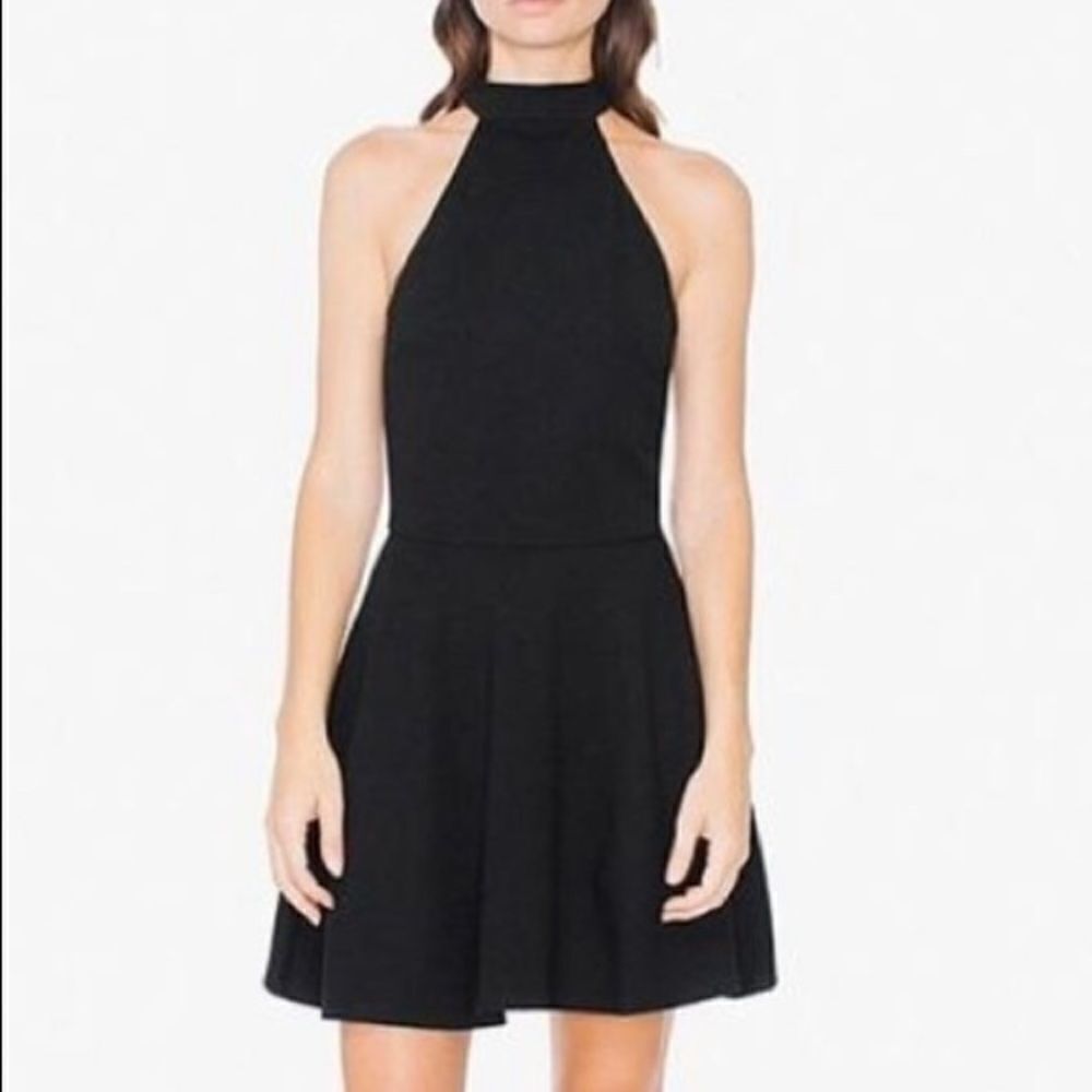 NWOT American Apparel Ponte Mock Neck Skater Dress